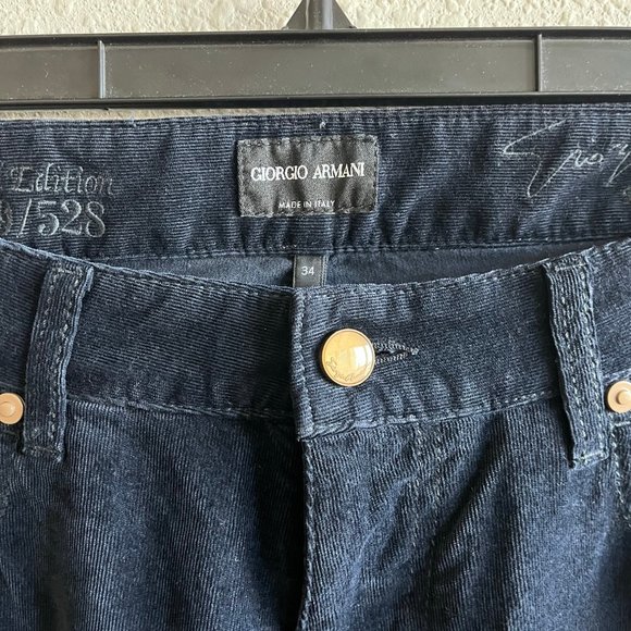 Giorgio Armani Men's Slim Fit Limited Edition Corduroy Pants Trousers 34x32 - Picture 5 of 14